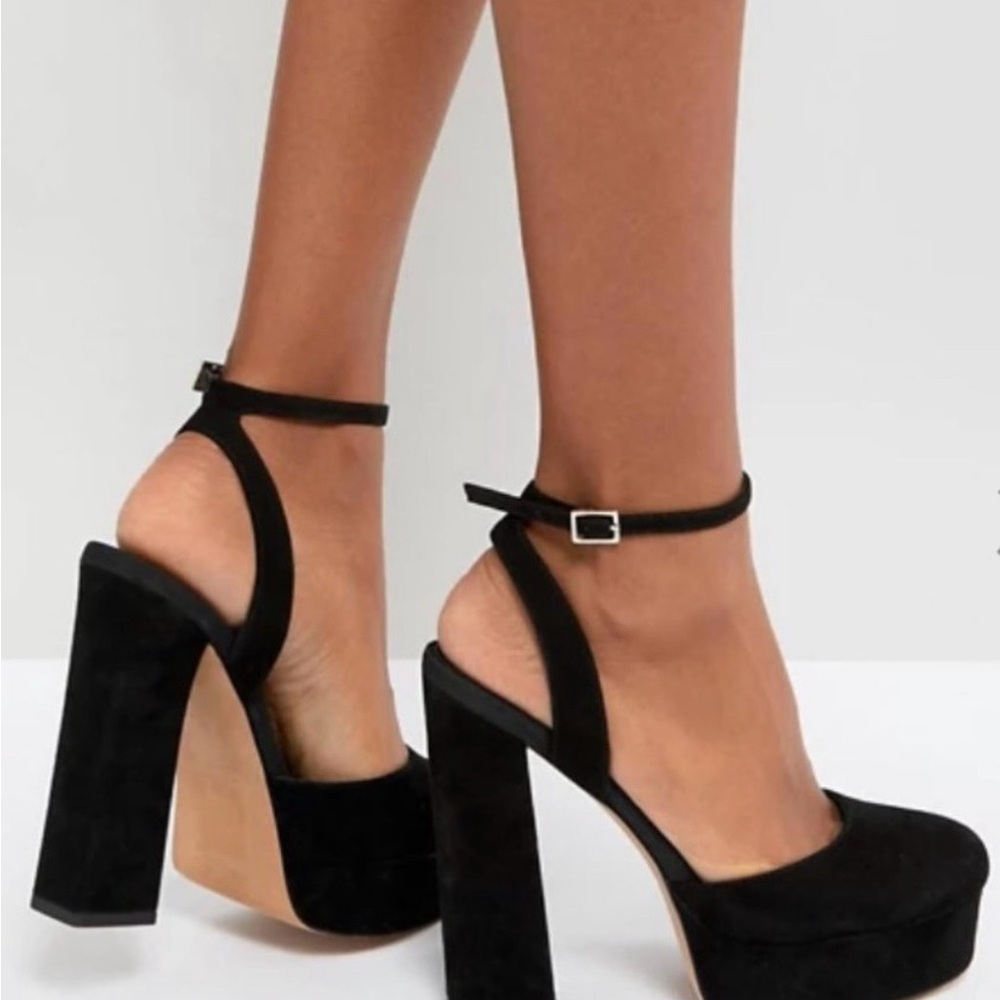 ASOS Black Platform Heels Sz 8